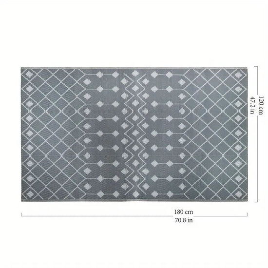 1pc, reversible outdoor Mat, ou t door nothing else, made of polypropylene material, foldable and double-sided design, suitable for RV patio, outdoor camping, backyard and picnic use, lightweight and easy to carry, easy to cl Au bout du Sentier