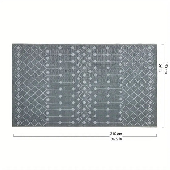 1pc, reversible outdoor Mat, ou t door nothing else, made of polypropylene material, foldable and double-sided design, suitable for RV patio, outdoor camping, backyard and picnic use, lightweight and easy to carry, easy to cl Au bout du Sentier