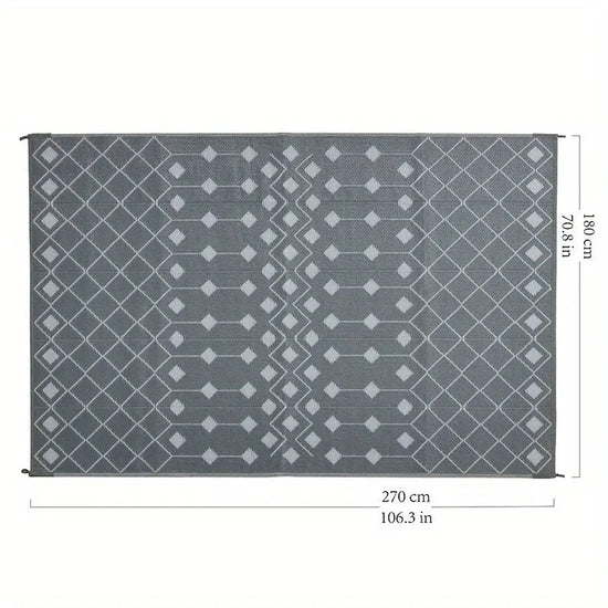 1pc, reversible outdoor Mat, ou t door nothing else, made of polypropylene material, foldable and double-sided design, suitable for RV patio, outdoor camping, backyard and picnic use, lightweight and easy to carry, easy to cl Au bout du Sentier
