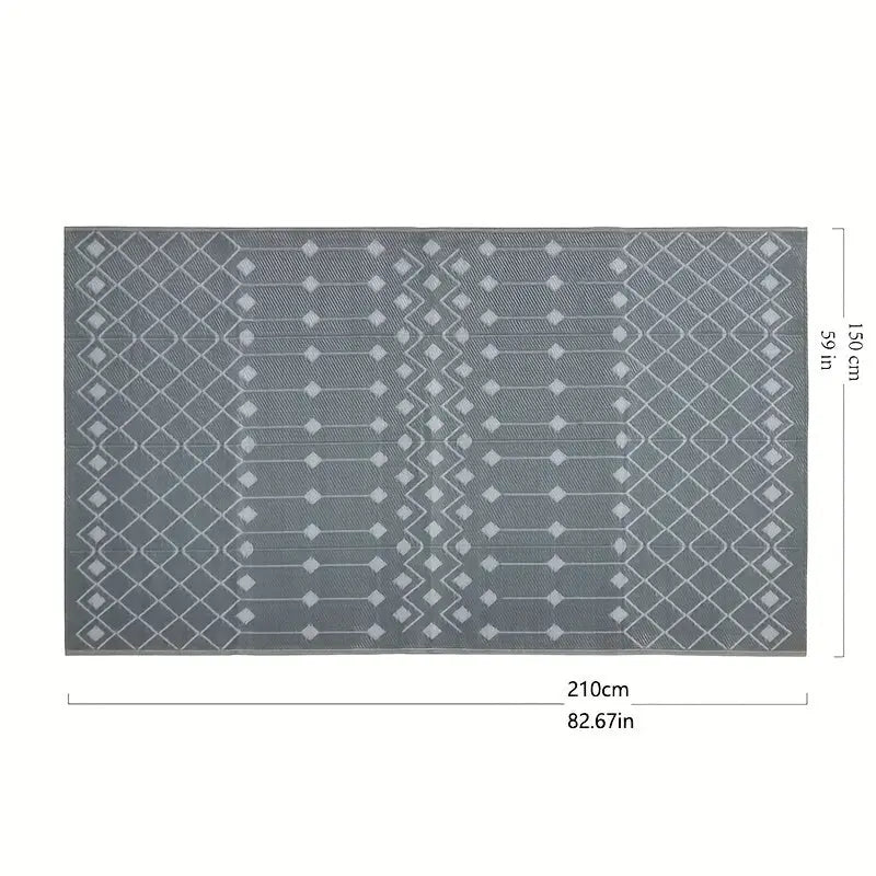1pc, reversible outdoor Mat, ou t door nothing else, made of polypropylene material, foldable and double-sided design, suitable for RV patio, outdoor camping, backyard and picnic use, lightweight and easy to carry, easy to cl Au bout du Sentier