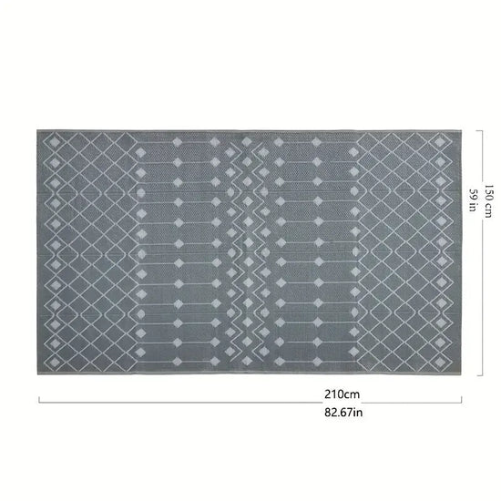 1pc, reversible outdoor Mat, ou t door nothing else, made of polypropylene material, foldable and double-sided design, suitable for RV patio, outdoor camping, backyard and picnic use, lightweight and easy to carry, easy to cl Au bout du Sentier