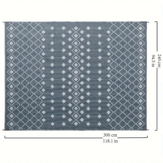 1pc, reversible outdoor Mat, ou t door nothing else, made of polypropylene material, foldable and double-sided design, suitable for RV patio, outdoor camping, backyard and picnic use, lightweight and easy to carry, easy to cl Au bout du Sentier