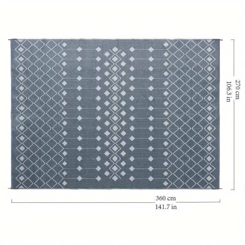 1pc, reversible outdoor Mat, ou t door nothing else, made of polypropylene material, foldable and double-sided design, suitable for RV patio, outdoor camping, backyard and picnic use, lightweight and easy to carry, easy to cl Au bout du Sentier