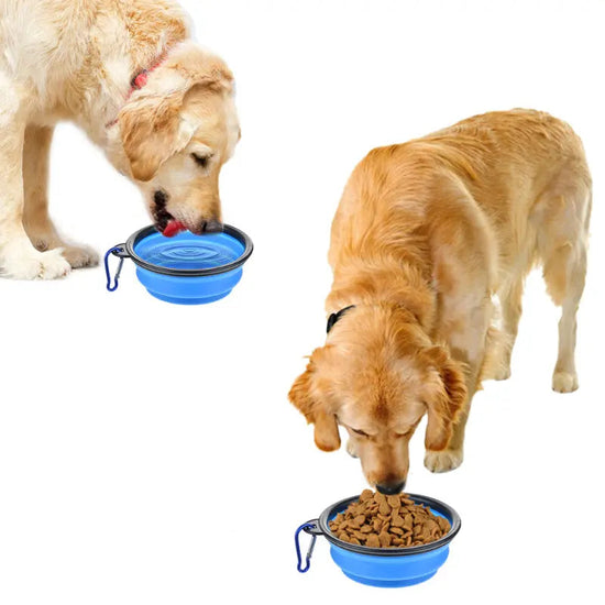 350ML/1000ML Foldable Silicone Pet Bowl Portable Puppy Food Container Collapsible Feeder For Outdoor Camping Dog Accessories Au bout du Sentier