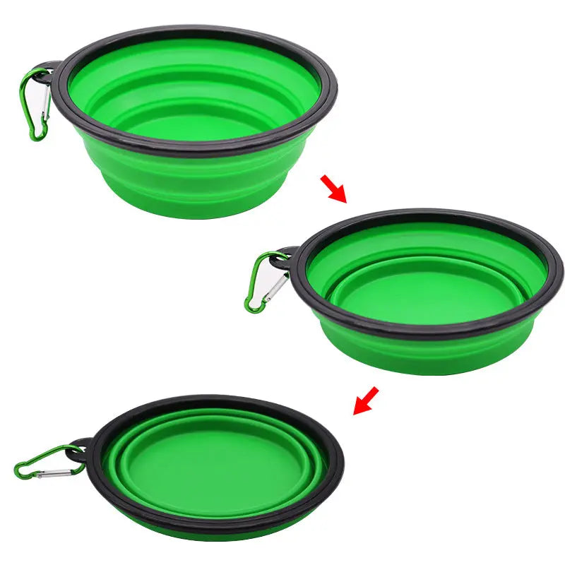 350ML/1000ML Foldable Silicone Pet Bowl Portable Puppy Food Container Collapsible Feeder For Outdoor Camping Dog Accessories Au bout du Sentier