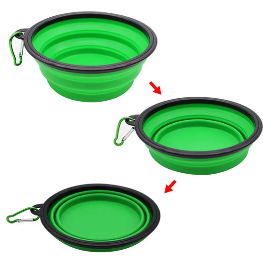 350ML/1000ML Foldable Silicone Pet Bowl Portable Puppy Food Container Collapsible Feeder For Outdoor Camping Dog Accessories Au bout du Sentier