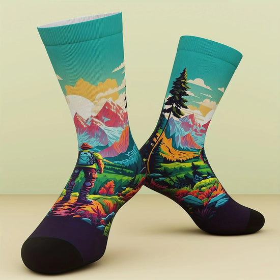 A Pair of Unisex Socks That Are Soft And Comfortable, Suitable for Hiking, Cycling, Men'S Camping Socks, Women'S Hiking, Biking, Camping, And Everyday Wear. Au bout du Sentier