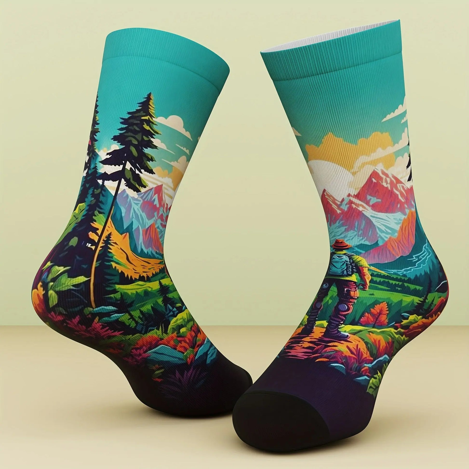A Pair of Unisex Socks That Are Soft And Comfortable, Suitable for Hiking, Cycling, Men'S Camping Socks, Women'S Hiking, Biking, Camping, And Everyday Wear. Au bout du Sentier