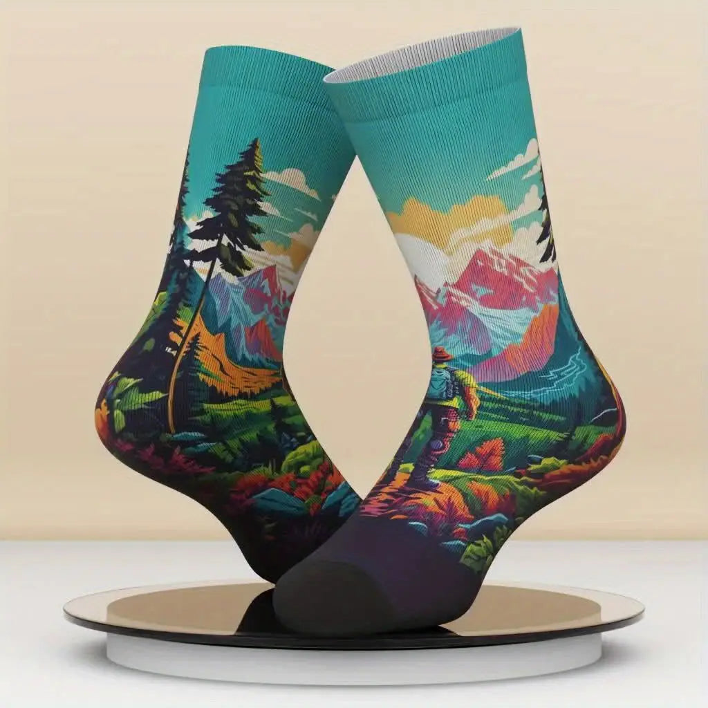 A Pair of Unisex Socks That Are Soft And Comfortable, Suitable for Hiking, Cycling, Men'S Camping Socks, Women'S Hiking, Biking, Camping, And Everyday Wear. Au bout du Sentier