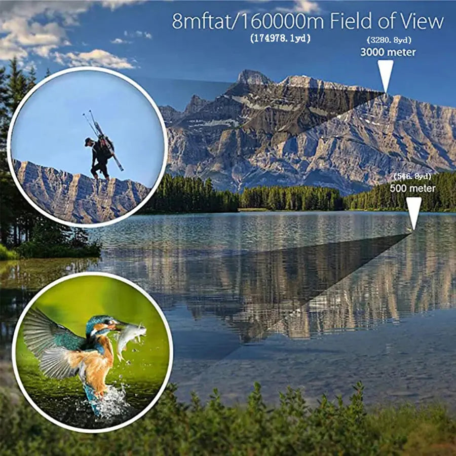 Binoculars 80X80 High Magnification Professional Binoculars HD Portable Binoculars for Hunting Outdoor Camping Trips Au bout du Sentier