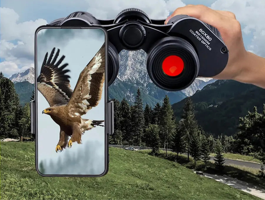 Binoculars 80X80 High Magnification Professional Binoculars HD Portable Binoculars for Hunting Outdoor Camping Trips Au bout du Sentier