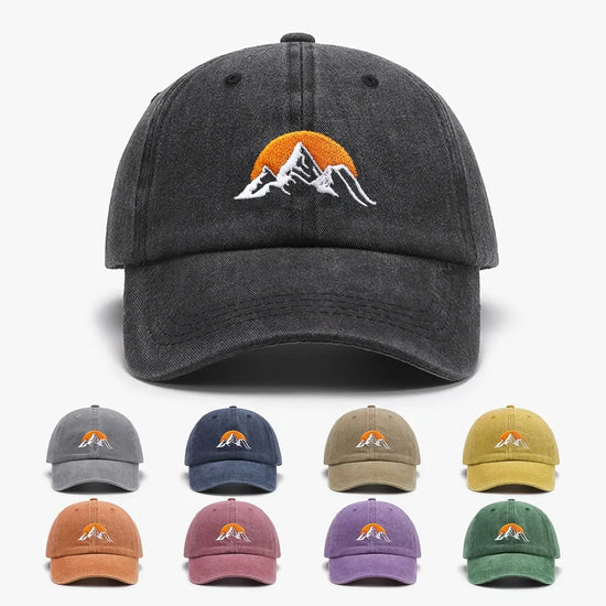 Casquette motif montagne Au bout du Sentier