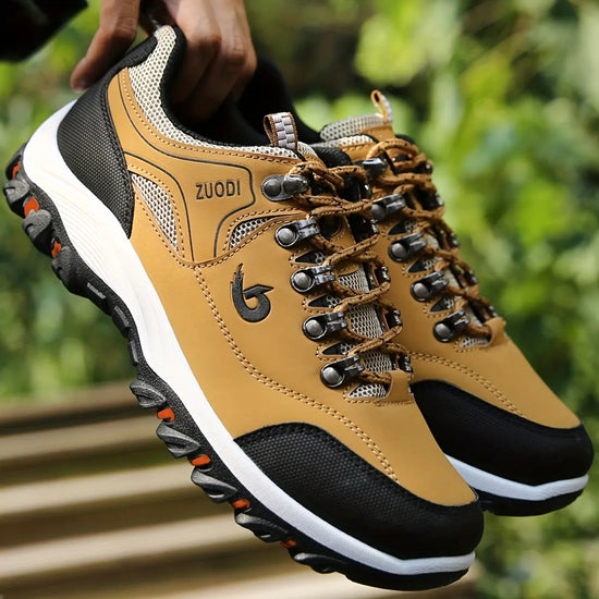 Men's Lace-up Sneakers - Athletic Shoes - Wear-resistant And Breathable Hiking Shoes Au bout du Sentier