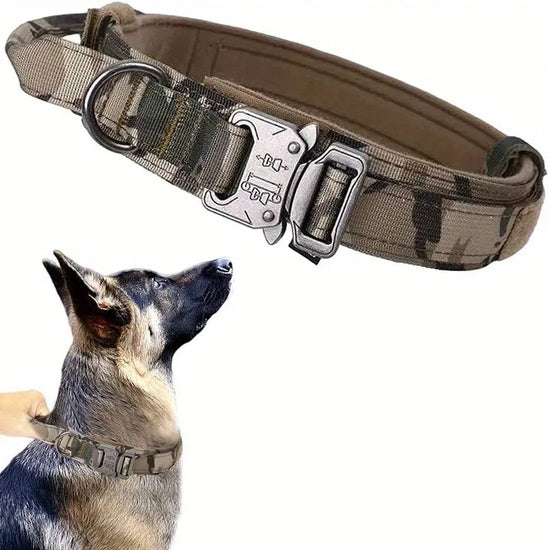 Tactical Dog Collar Adjustable Pet Collar Training Walking Dog Collar With Heavy Duty Metal Buckle, Dog Accessories Au bout du Sentier