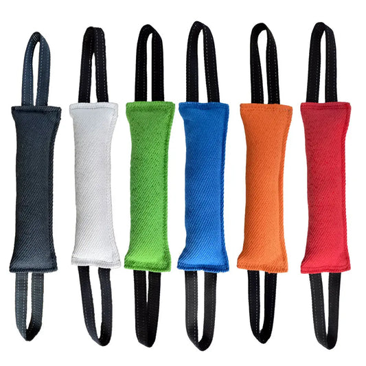 XUNDI Interactive Dog Bite Sleeve with Comfort Foam Handle, Durable Jute Material, and Dual Stitching - Ideal for Training, Tug of War, and Play in Multiple Colors (Red, Black, Green, White, Blue, Orange) Au bout du Sentier